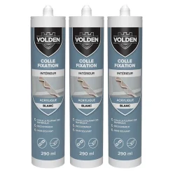Colle acrylique multi-usage 290 ml blanc, 3 pièces-Volden New