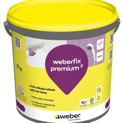 Colle allégée pour carrelage spéciale salle de bain .FIX PREMIUM ² (D2 ET) - Le Seau de 17 Kg - BLANC^Weber Best
