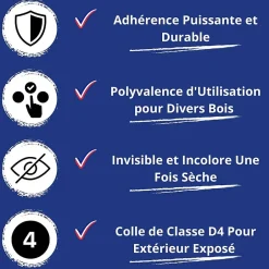 Colle Bois Exterieur - 1 L - Codeve Bois - Pour L'assemblage De Votre Bois Soumis à L'eau Et à L'humidité En Extérieur.-Codève Bois Sale