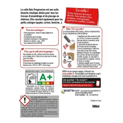 Colle Bois Prise Progressive Transparente 500 ml-Sader Sale