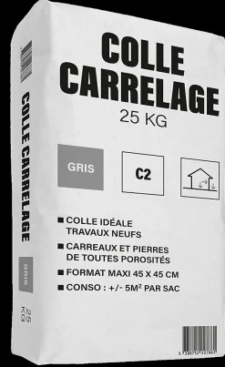 Colle carrelage C2 carreaux et pierres toutes porosités sac de 25 KG-Weber Saint-Gobain Best