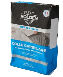 Colle carrelage sol int/ext et mur intérieur gris C2 25kg^Volden Sale