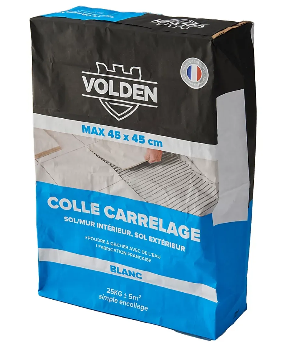 Colle carrelage sol intérieur/extérieur et mur intérieur blanc C2 25kg^Volden Sale