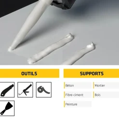 Colle d'agencement rapide bond 240 410gr blanc^Sika Outlet