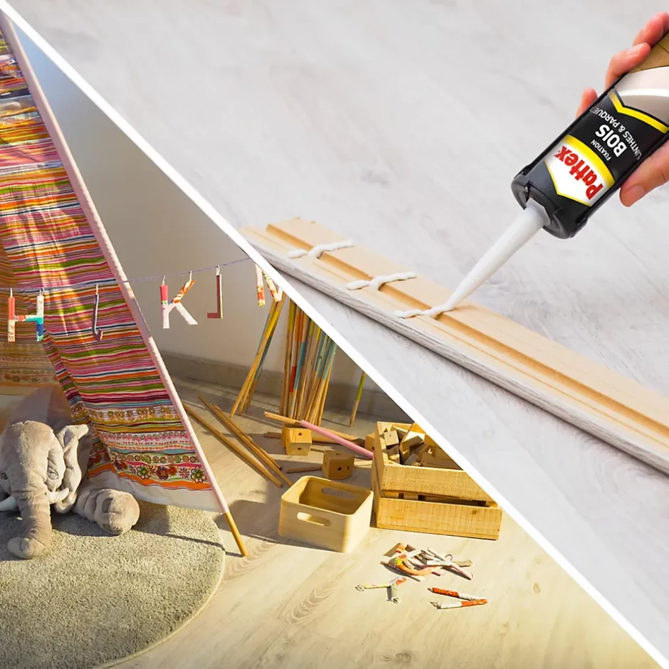 Colle de fixation bois intérieur 380g-Pattex