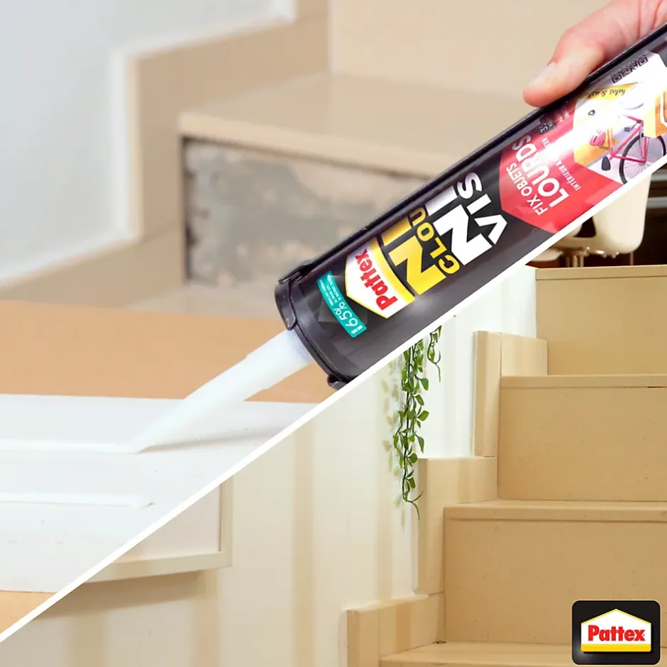 Colle de fixation Ni clou ni vis tous matériaux blanc 460g-Pattex Best