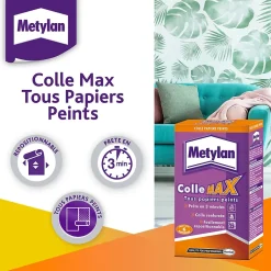 Colle en poudre - adaptée pour tout papiers peints - surface de couverture 35 m² - 1692620^Metylan Outlet