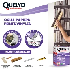 Colle en poudre - adaptée pour tout papiers peints vinyles - surface de couverture 32 m² - 30601637^Quelyd New