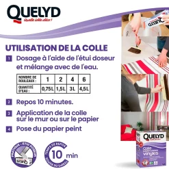Colle en poudre - adaptée pour tout papiers peints vinyles - surface de couverture 32 m² - 30601637^Quelyd New