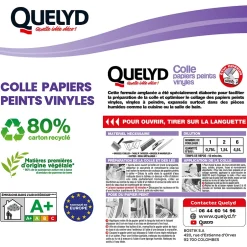 Colle en poudre - adaptée pour tout papiers peints vinyles - surface de couverture 32 m² - 30601637^Quelyd New