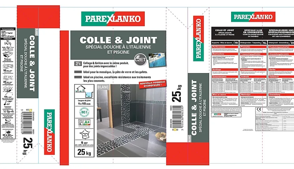 Colle et joint spéciale douche italienne 25 kg^Parexlanko Discount