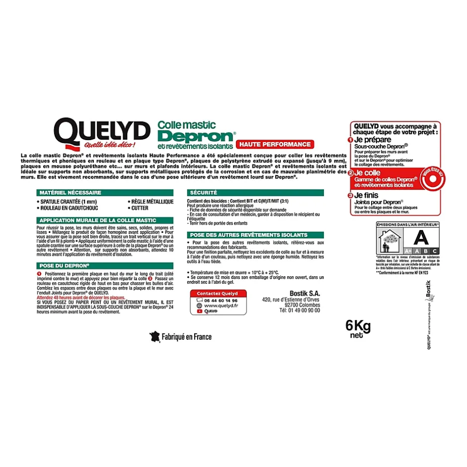 Colle mastic et revêtements isolants 6kg^ New