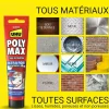 Colle mastic extra forte express Poly Max blanc tube 165g^UHU