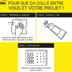 Colle mastic extra forte express Poly Max blanc tube 165g^UHU