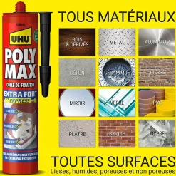 Colle mastic extra forte Poly max noir 425g^UHU Online