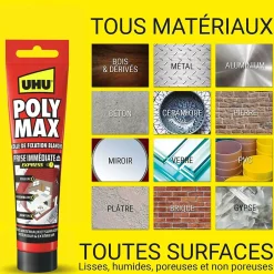 Colle mastic prise immédiate express blanc tube 165g^UHU Clearance