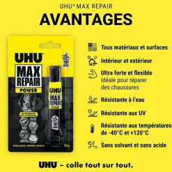 Colle Max Repair 20 grammes Transparent-UHU Discount