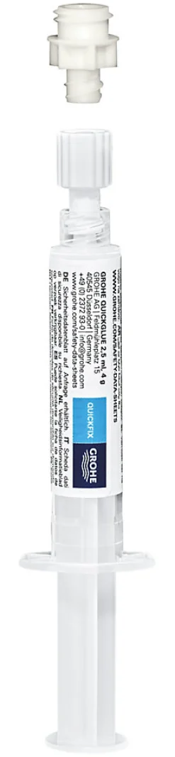 Colle multi-supports en seringue 25 ml pour accessoires muraux de salle de bains et WC, Quickglue-Grohe Hot