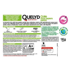 Colle papier peint pâte avec indicateur coloré 1kg^Quelyd New