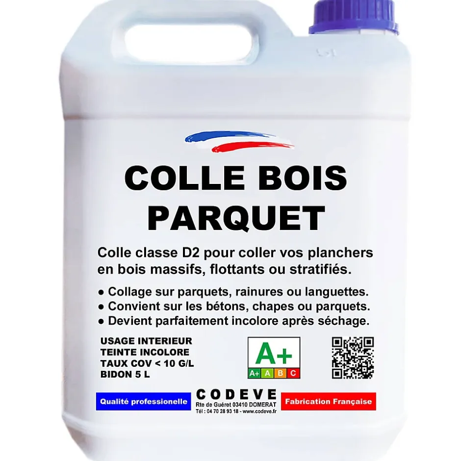 Colle Parquet - 20 L - Codeve Bois - Pour L'assemblage De Votre Parquet, Plancher, Escalier Ou Autre Sol En Bois.-Codève Bois Best