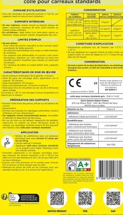 Colle pour carreaux standards gris Weber 25kg-Weber Saint-Gobain