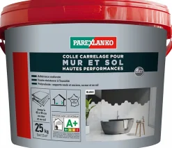 Colle pour carrelage mur et sol intérieur hautes performances blanc 25 kg-Parexlanko