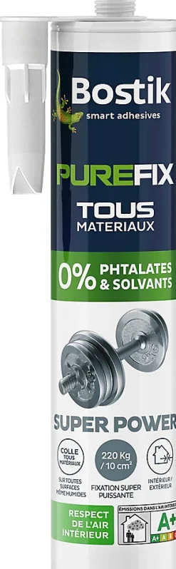 Colle Purefix tous travaux Super Power 290 ml^Bostik