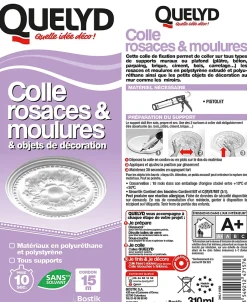 Colle pour Rosaces, Moulures et Objets de décoration Cartouche 310 ml-Quelyd Discount