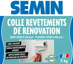 Colle Revêtements de Rénovation Lisse en Pâte , Prête à l'Emploi, Intérieur, Seau de 5 kg (Lot de 2)^Semin Discount