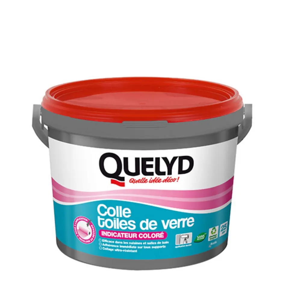 Colle toile de verre pâte avec indicateur coloré 5kg^Quelyd Discount
