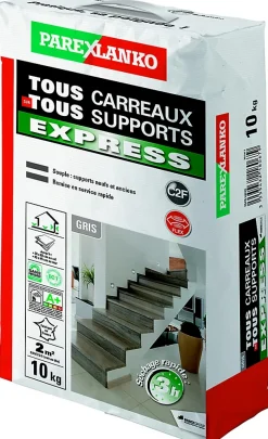Colle tous carreaux tous supports Express 10 kg-Parexlanko Discount