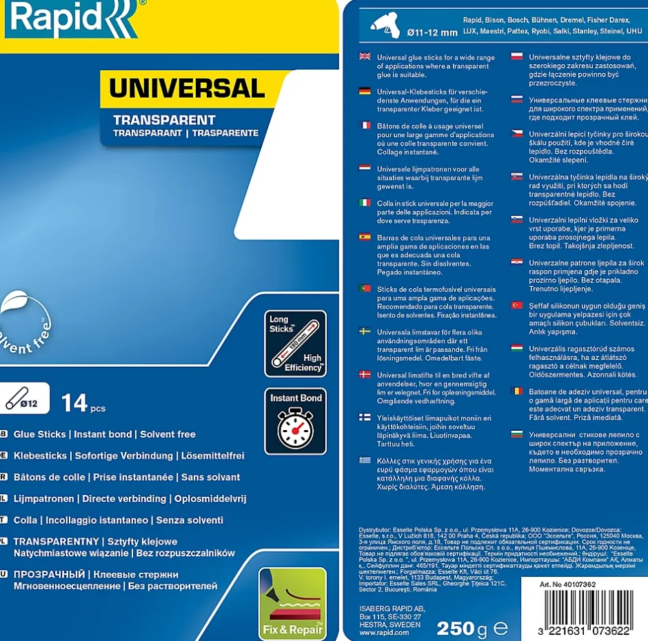 Colle transparente multi-usage ø12 mm-Rapid
