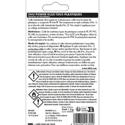 Colle Power glue tous plastiques format gel^UHU Hot