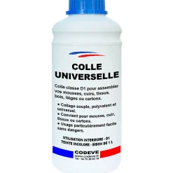Colle Universelle - 1 L - Codeve Bois - Pour L'assemblage Polyvalent D'un Cuir, Tissu, Bois, Liège, Mousse Ou Carton.^Codève Bois Online