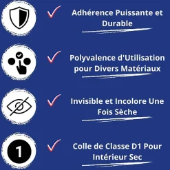 Colle Universelle - 1 L - Codeve Bois - Pour L'assemblage Polyvalent D'un Cuir, Tissu, Bois, Liège, Mousse Ou Carton.^Codève Bois Online