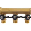 Collecteur laiton avec mini-vannes intégrées 3 départs M15/21 - Entrée F20/27 - Sortie M20/27^Somatherm for you Sale