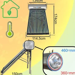 Collecteur pressurisé avec réservoir 150L 1 pièce.-Thunder