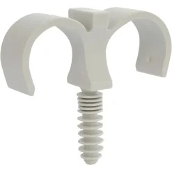 Collier cheville double en plastique pour gaines souples Ø 25mm, lot de 15-Somatherm for you