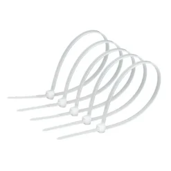 Colliers de serrage colliers de câblage sans halogène 2,5 x 80 mm blancs 777778 lot de 100 pcs^Edo Hot
