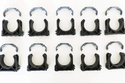 Colliers PVC de fixation à clip fermé PVC 50mm (Lot de 10) Fixation Industrielle tuyaux-Fitt Hot