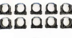 Colliers PVC de fixation à clip fermé PVC 50mm (Lot de 10) Fixation Industrielle tuyaux-Fitt Hot