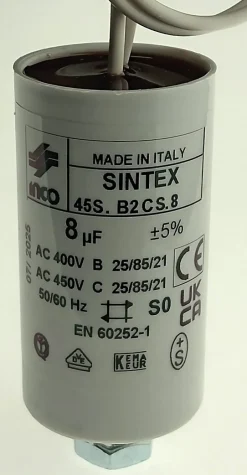 Condensateur 8 mF pour moteurs 230 volts MCO08 - 1195^Proteco Discount