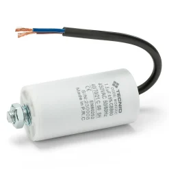 Condensateur de démarrage pour moteurs électriques, 450V, capacité : 2 microfarad, avec câble de 15cm-Tecnid Discount