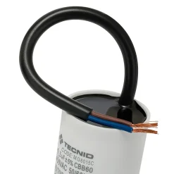 Condensateur de démarrage pour moteurs électriques, 450V, capacité : 1,5 microfarad, avec câble de 15cm-Tecnid Clearance