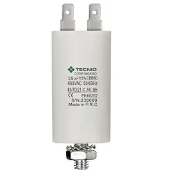 Condensateur de démarrage pour moteurs électriques, 450V, capacité : 35 microfarad, 4 broches / M8^Tecnid Sale