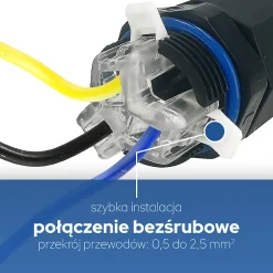 Connecteur de câble étanche IP68 3 fils noir-Horoz Electric Hot