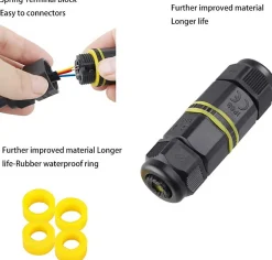 Connecteur électrique 3 pôles, IP68-Velamp