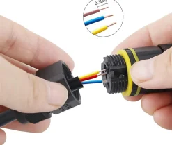 Connecteur électrique 3 pôles, IP68-Velamp