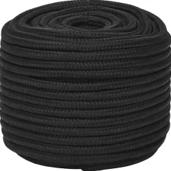 Corde de bateau Noir complet 14 mm 50 m Polypropylène^Vidaxl New