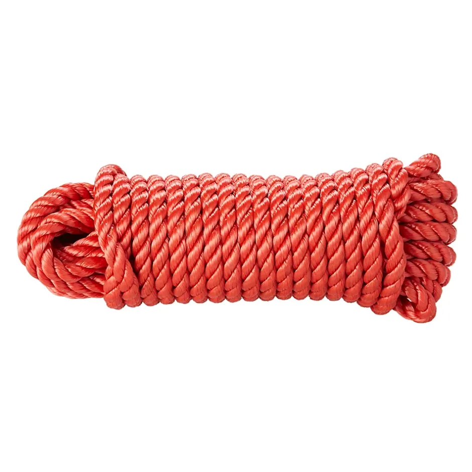 Corde torsadée en polypropylène rouge ø14 mm, 15 m-Diall